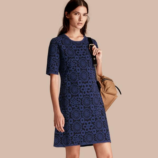 Burberry Floral Jacquard Shift Dress