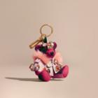 Burberry Burberry Thomas Bear Charm With Cape And Crystals, Pink