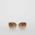 Burberry Burberry Oversized Butterfly Frame Sunglasses, Beige