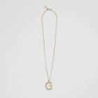 Burberry Burberry 'g' Alphabet Charm Gold-plated Necklace, Yellow