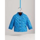 Burberry Burberry Topstitched Quilted Jacket, Size: 2y, Blue