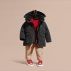 Burberry Burberry Down-filled Jacket With Faux-fur-lined Hood, Size: 3y, Black