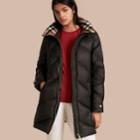 Burberry Burberry Chevron-quilted Down-filled Coat, Size: S, Black