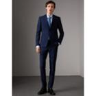 Burberry Burberry Slim Fit Wool Mohair Part-canvas Suit, Size: 50sf, Blue