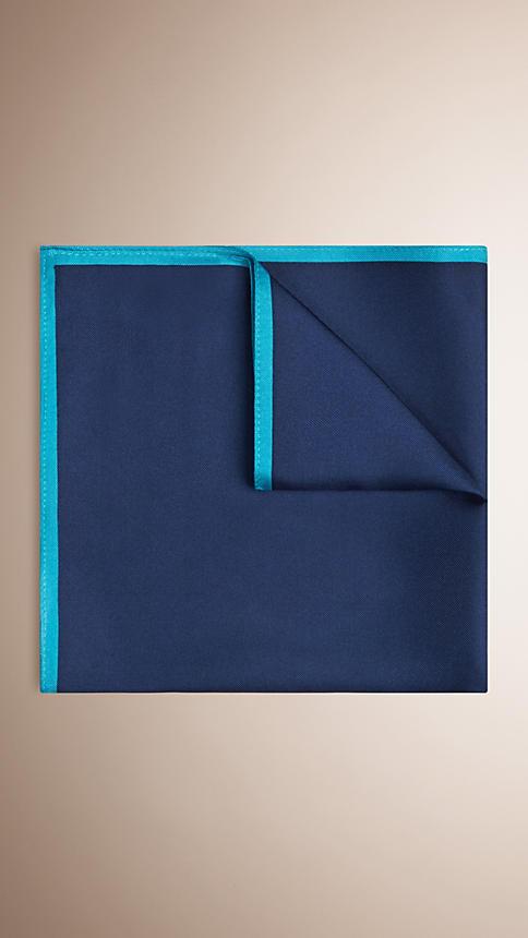 Burberry Contrast Border Silk Pocket Square