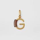 Burberry Burberry Leather-wrapped 'g' Alphabet Charm, Brown