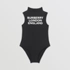 Burberry Burberry Childrens Logo Print One-piece Swimsuit, Size: 8y, Black