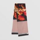Burberry Burberry Floral And Monogram Print Wool Silk Scarf, Pink