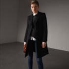 Burberry Burberry Wool Cashmere Tailored Coat, Size: 12, Black