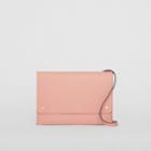 Burberry Burberry Leather Pouch With Detachable Strap, Purple