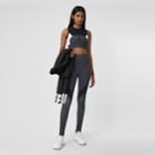 Burberry Burberry Colour Block Monogram Print Cropped Top, Size: S, Grey