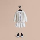 Burberry Burberry Cable Knit Wool Cashmere Cardigan, Size: 12y, White