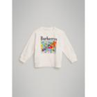 Burberry Burberry Archive Logo Print Cotton Sweatshirt, Size: 4y, White