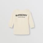 Burberry Burberry Childrens Logo Print Rib Knit Merino Wool Sweater Dress, Size: 12m, White