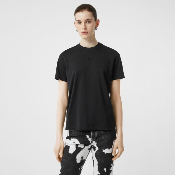 Burberry Burberry Monogram Motif Cotton T-shirt, Size: Xl, Black