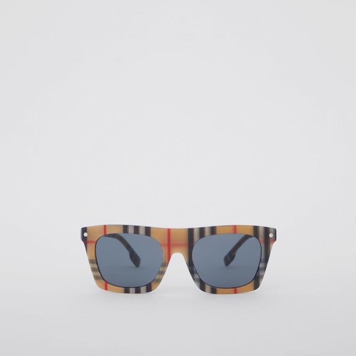 Burberry Burberry Vintage Check Rectangular Frame Sunglasses