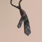 Burberry Burberry Modern Cut Check Silk Tie, Grey