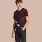 Burberry Burberry Abstract Check Print Cotton T-shirt, Size: Xxxl, Red