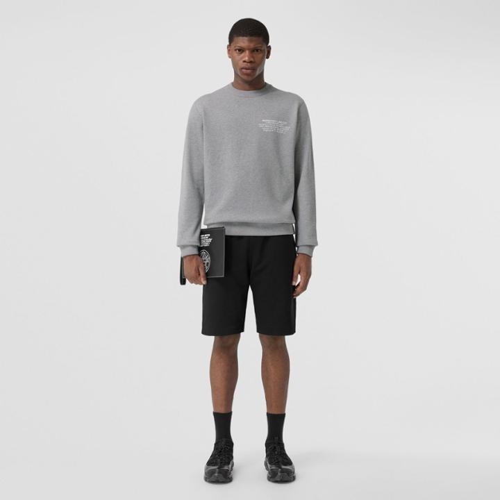 Burberry Burberry Location Print Cotton Sweatshirt