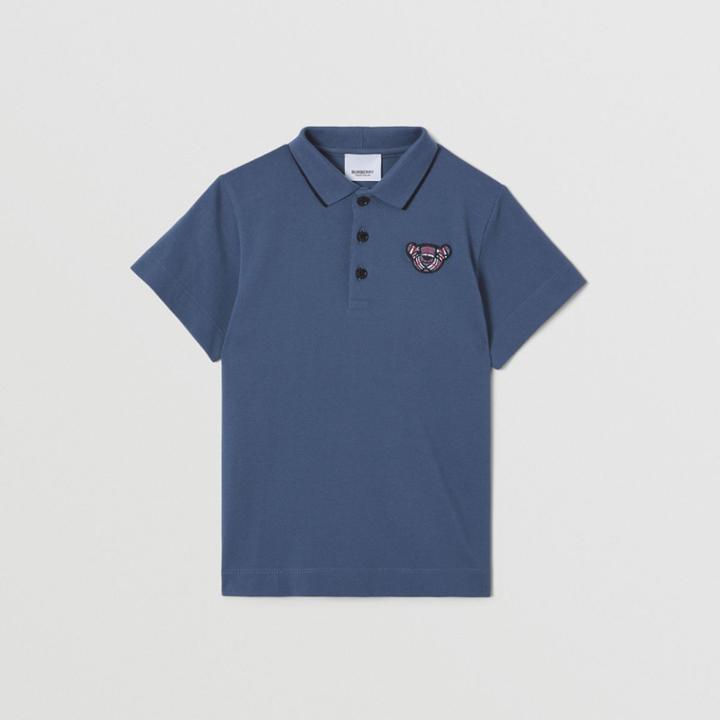 Burberry Burberry Childrens Thomas Bear Motif Cotton Piqu Polo Shirt, Size: 4y