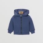 Burberry Burberry Childrens Monogram Quilted Panel Cotton Hooded Top, Size: 12m