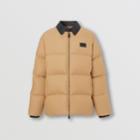 Burberry Burberry Leather Collar Wool Cashmere Puffer Jacket