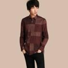 Burberry Burberry Patchwork Print Cotton Shirt, Size: Lsf, Purple