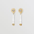 Burberry Burberry Resin And Gold-plated Hoof Drop Earrings, Grey