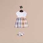 Burberry Burberry Check Cotton Jersey T-shirt Dress, Size: 2y, Apricot