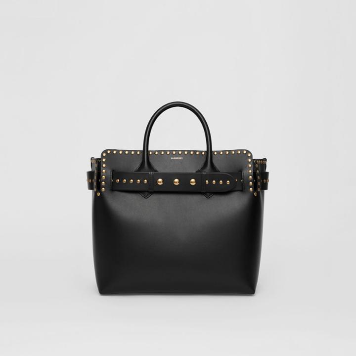 Burberry Burberry The Medium Studded Leather Triple Stud Belt Bag, Black