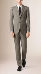 Burberry Modern Fit Houndstooth Wool Part-canvas Suit