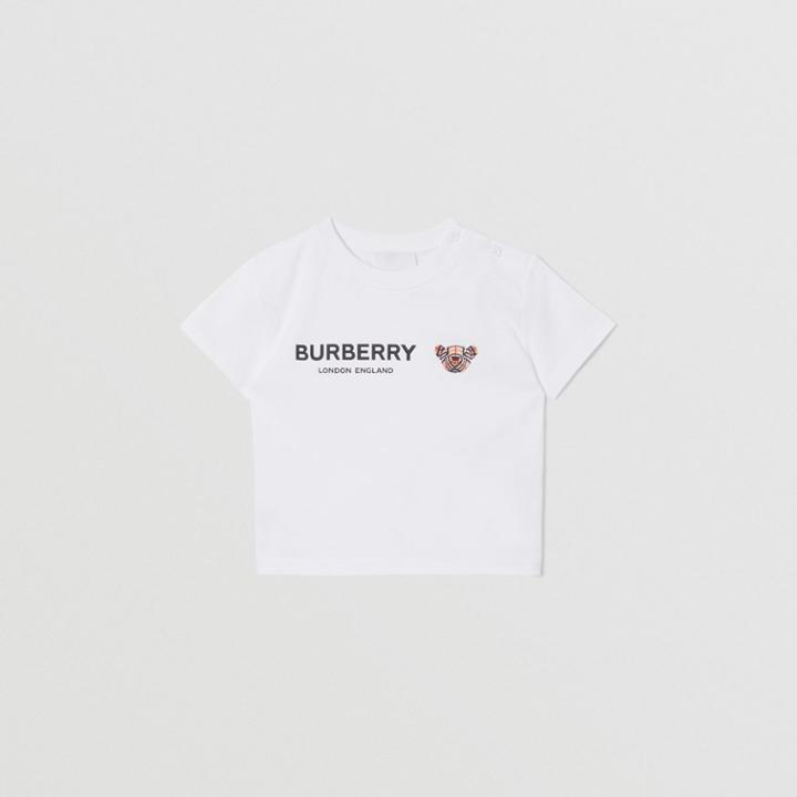 Burberry Burberry Childrens Thomas Bear Motif Cotton T-shirt, Size: 2y
