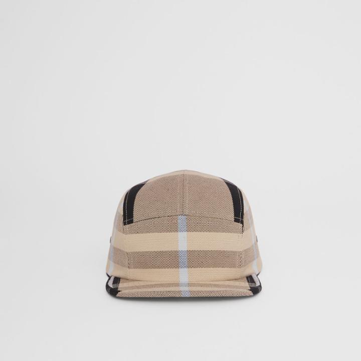 Burberry Burberry Check Cotton Canvas Jacquard Cap, Size: L