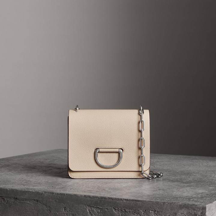 Burberry Burberry The Small Leather D-ring Bag, Beige