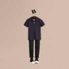 Burberry Burberry Check Placket Polo Shirt, Size: 14y, Blue
