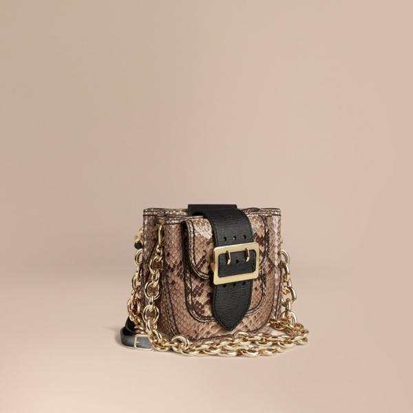 Burberry The Small Square Buckle Bag In Python Limited Edition
