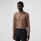 Burberry Burberry Slim Fit Vintage Check Silk Shirt, Size: 41, Brown