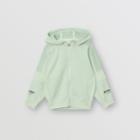 Burberry Burberry Childrens Logo Print Cotton Hooded Top, Size: 8y, Green