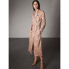 Burberry Burberry Macram Lace Trench Coat, Size: 12, Pink