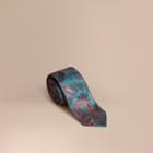 Burberry Burberry Slim Cut Beasts Jacquard Silk Tie, Blue