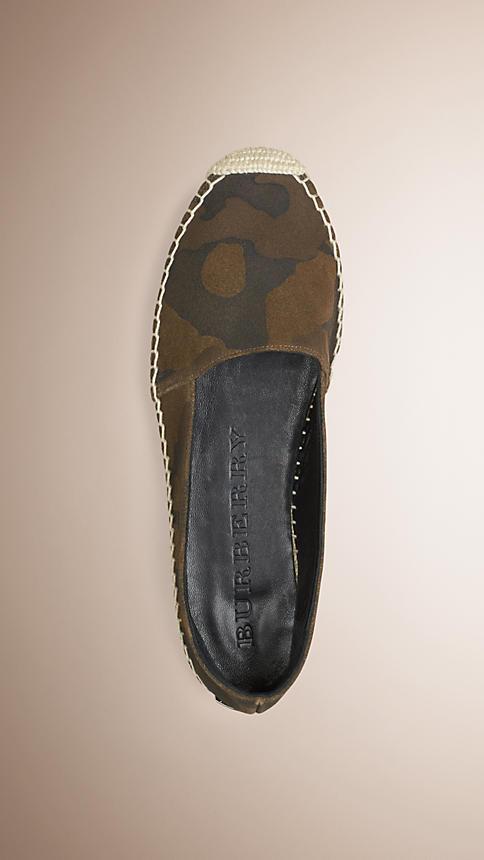 Burberry Camouflage Print Suede Espadrilles