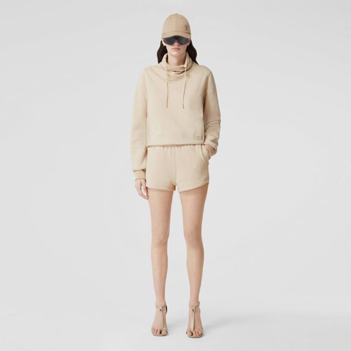 Burberry Burberry Logo Detail Cotton Cashmere Shorts, Size: Xs