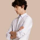 Burberry Burberry Button-down Collar Oxford Stripe Cotton Shirt, Size: Xl, Blue