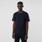 Burberry Burberry Tape Detail Cotton T-shirt, Size: Xxl, Blue