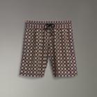 Burberry Burberry Archive Logo And Vintage Check Drawcord Swim Shorts, Blue