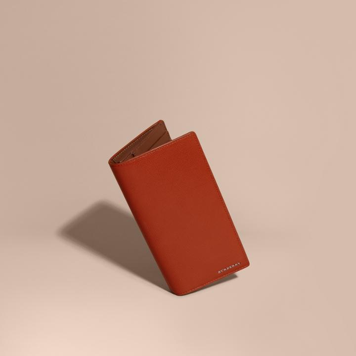 Burberry Burberry London Leather Continental Wallet, Orange