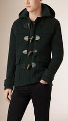 Burberry Wool Duffle Jacket With Detachable Hood