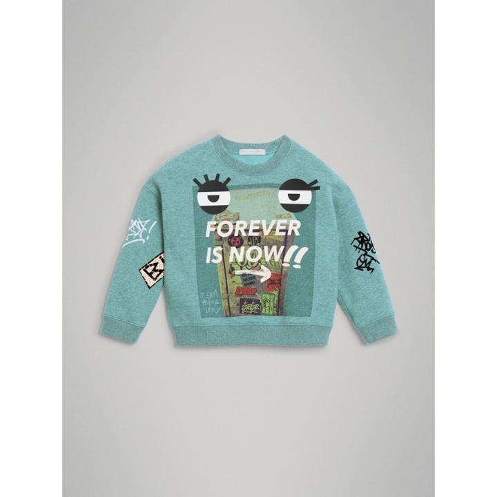 Burberry Burberry Forever Is Now Print Cotton Sweatshirt, Size: 14y