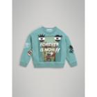 Burberry Burberry Forever Is Now Print Cotton Sweatshirt, Size: 14y