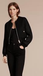 Burberry Brit Cropped Mesh Bomber Jacket